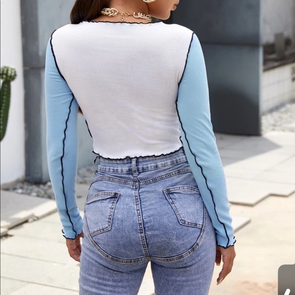 Color patch Crop Top - Picture 2 of 5